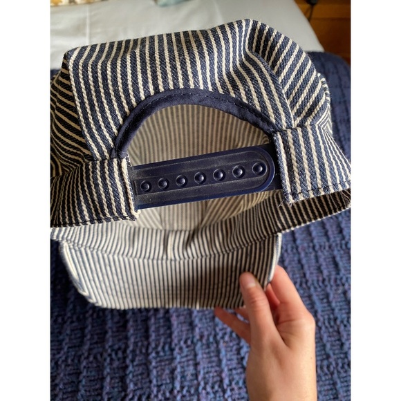 Unisex Striped Railroad Cap from Roaring Camp California - Picture 2 of 3